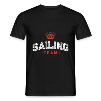 Équipe de voile - T-shirt homme - noir - Devant - AI Model Male 178 light (178cm)
