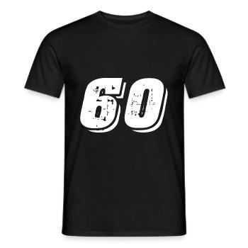Symbole de 60 chiffres - T-shirt homme - noir - Devant - AI Model Male 178 light (178cm)