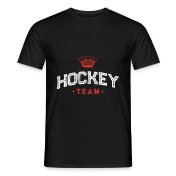 Équipe de hockey - T-shirt homme - noir - Devant - AI Model Male 178 light (178cm)