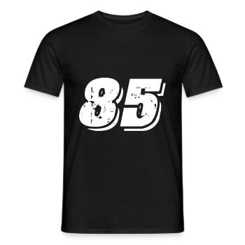 85 number symbol - Men's T-Shirt - black - Front - AI Model Male 178 light (178cm)