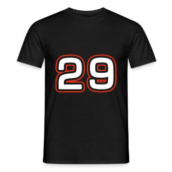 29 Zahl symbol - Männer T-Shirt - Schwarz - Vorne - AI Model Male 178 light (178cm)