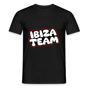 Ibiza Team - Men's T-Shirt - black - Front - AI Model Male 178 light (178cm)