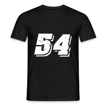 Symbole numérique 54 - T-shirt homme - noir - Devant - AI Model Male 178 light (178cm)
