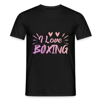 Ich liebe Boxen - Männer T-Shirt - Schwarz - Vorne - AI Model Male 178 light (178cm)
