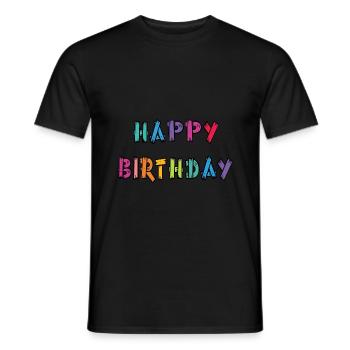 birthday - Männer T-Shirt - Schwarz - Vorne - AI Model Male 178 light (178cm)