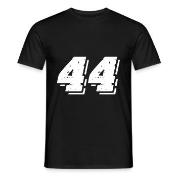 44 Zahl Symbol - Männer T-Shirt - Schwarz - Vorne - AI Model Male 178 light (178cm)