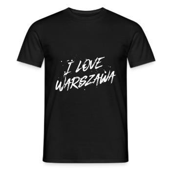 I Love Warschau - Männer T-Shirt - Schwarz - Vorne - AI Model Male 178 light (178cm)