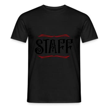 Membre du personnel - T-shirt homme - noir - Devant - AI Model Male 178 light (178cm)