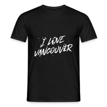 J’aime Vancouver - T-shirt homme - noir - Devant - AI Model Male 178 light (178cm)