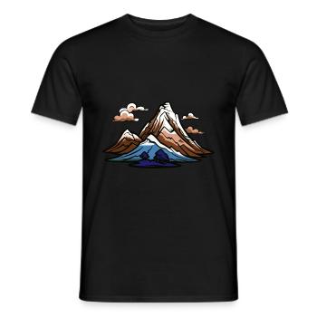 Mountains Symbol - Men's T-Shirt - black - Front - AI Model Male 178 light (178cm)