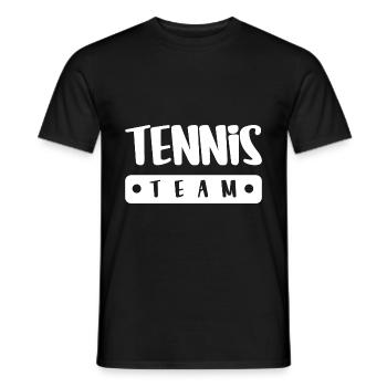 Tennis Team - Männer T-Shirt - Schwarz - Vorne - AI Model Male 178 light (178cm)