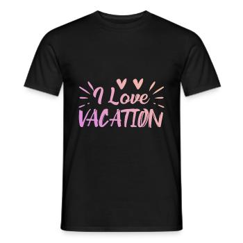 I love holidays - Men's T-Shirt - black - Front - AI Model Male 178 light (178cm)