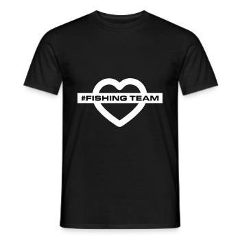 fishing team herz - Männer T-Shirt - Schwarz - Vorne - AI Model Male 178 light (178cm)
