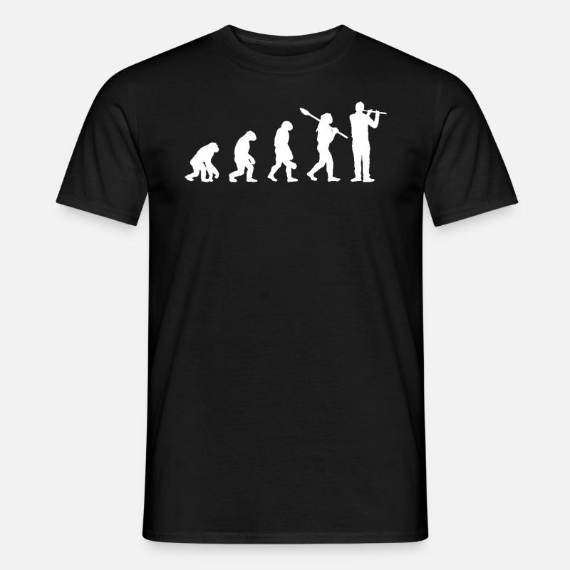Evolution Flute Shirt - Männer T-Shirt - Schwarz