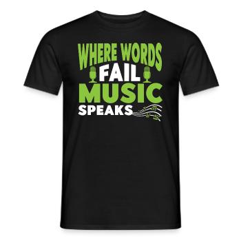 Musiker Musik Rhythmus Notenschlüssel - Männer T-Shirt - Schwarz - Vorne - AI Model Male 178 light (178cm)