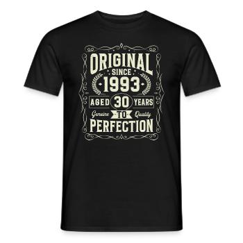 Original seit 1993 30 Jahre Geburtstag - Männer T-Shirt - Schwarz - Vorne - AI Model Male 178 light (178cm)