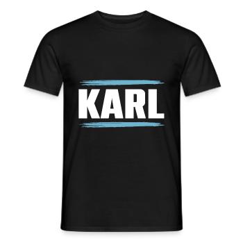 Karl - Men's T-Shirt - black - Front - AI Model Male 178 light (178cm)