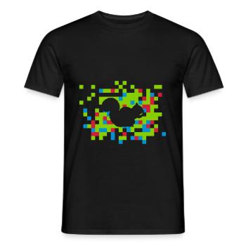 Eichhörnchen Kacheln Tier - Männer T-Shirt - Schwarz - Vorne - AI Model Male 178 light (178cm)