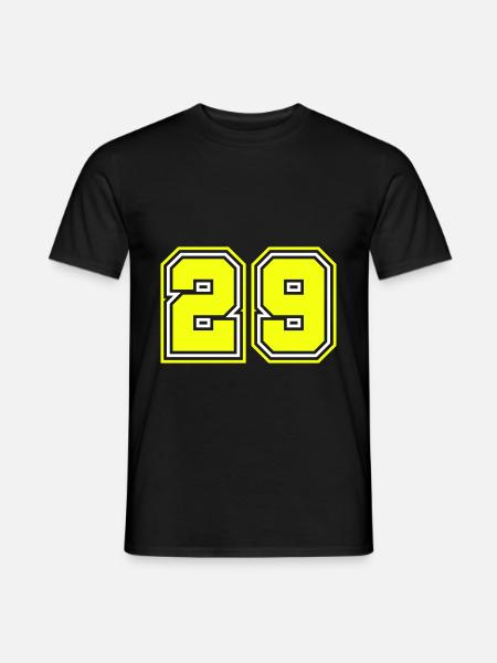 29 Zahl symbol - Männer T-Shirt - Schwarz