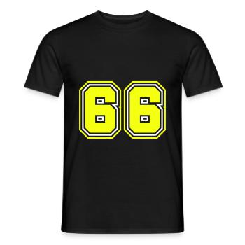 Symbole numérique 66 - T-shirt homme - noir - Devant - AI Model Male 178 light (178cm)