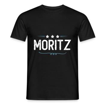 Moritz - T-shirt homme - noir - Devant - AI Model Male 178 light (178cm)