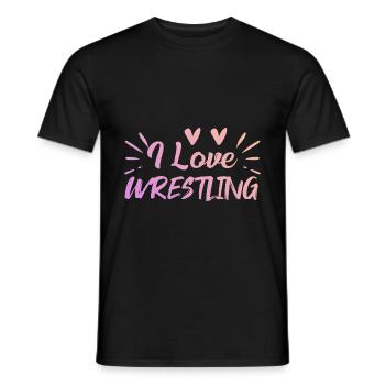 Ich liebe Wrestling - Männer T-Shirt - Schwarz - Vorne - AI Model Male 178 light (178cm)