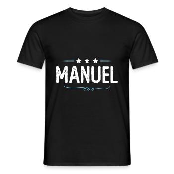 Manuel - Men's T-Shirt - black - Front - AI Model Male 178 light (178cm)