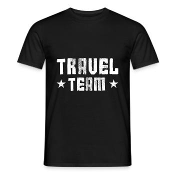 Travel Team - Männer T-Shirt - Schwarz - Vorne - AI Model Male 178 light (178cm)