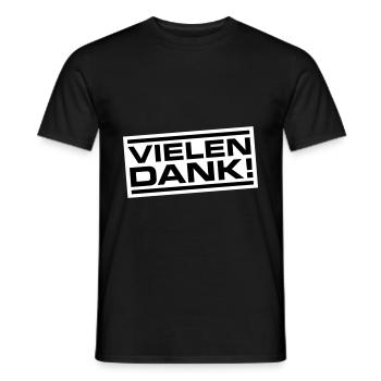 Vielen Dank Danke - Männer T-Shirt - Schwarz - Vorne - AI Model Male 178 light (178cm)