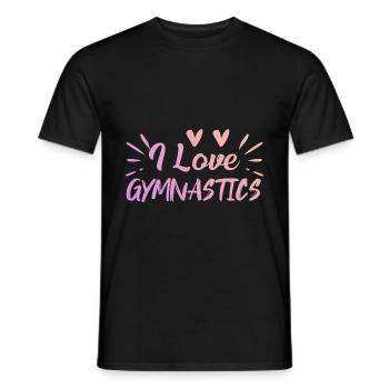 Ich liebe Gymnastik - Männer T-Shirt - Schwarz - Vorne - AI Model Male 178 light (178cm)