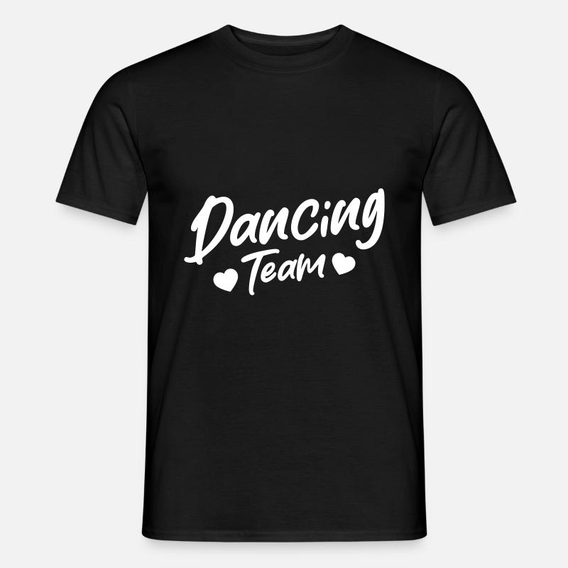 Dancing Team Herz Liebe - Männer T-Shirt - Schwarz