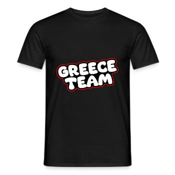 Greece Team - Men's T-Shirt - black - Front - AI Model Male 178 light (178cm)