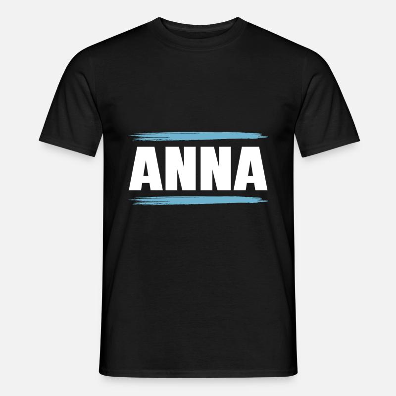 Anna - Männer T-Shirt - Schwarz