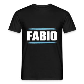 Fabio - Men's T-Shirt - black - Front - AI Model Male 178 light (178cm)