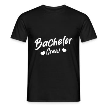 Bachelor Crew Herz - Männer T-Shirt - Schwarz - Vorne - AI Model Male 178 light (178cm)