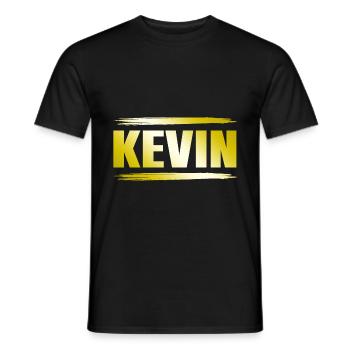 Kevin - Männer T-Shirt - Schwarz - Vorne - AI Model Male 178 light (178cm)
