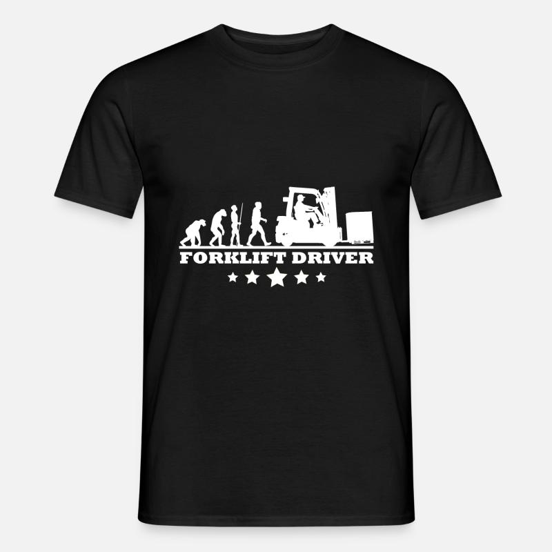 Gabelstapler Staplerfahrer - Evolution - Männer T-Shirt - Schwarz