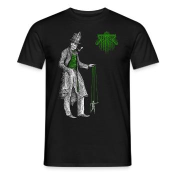 The Puppeteer - Men's T-Shirt - black - Front - AI Model Male 178 light (178cm)