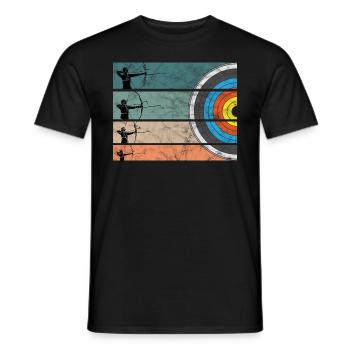 Archershooting Archer Bow Arrow Longbow - Men's T-Shirt - black - Front - AI Model Male 178 light (178cm)