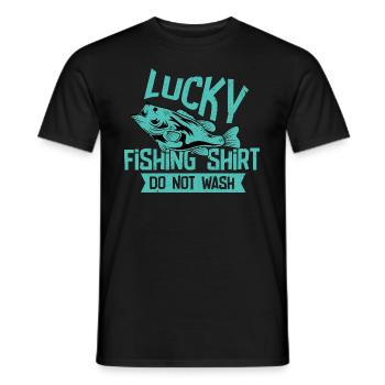 Pêcheur Pêcheur Pêche Canne à pêche Pêche Pêcheur - T-shirt homme - noir - Devant - AI Model Male 178 light (178cm)