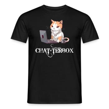 Chat-terbox - Men's T-Shirt - black - Front - AI Model Male 178 light (178cm)