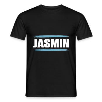 Jasmin - Männer T-Shirt - Schwarz - Vorne - AI Model Male 178 light (178cm)