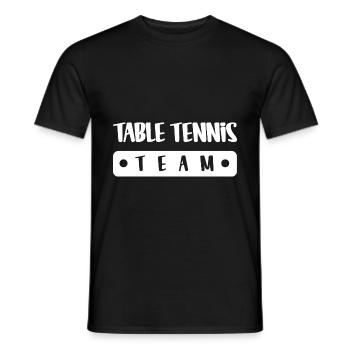 Équipe de tennis de table - T-shirt homme - noir - Devant - AI Model Male 178 light (178cm)