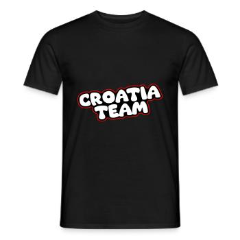Croatia Team - Men's T-Shirt - black - Front - AI Model Male 178 light (178cm)
