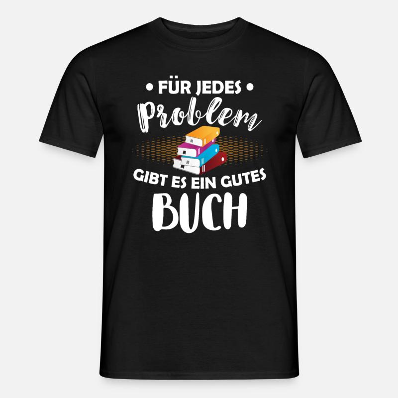 Buch lesen Bücher Leseratte - Männer T-Shirt - Schwarz
