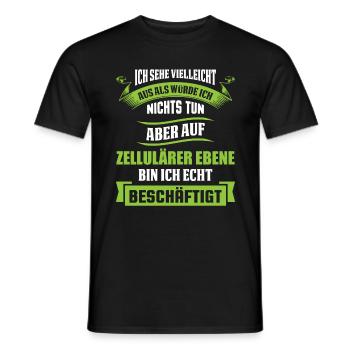 Biologie Biologe Witz - Männer T-Shirt - Schwarz - Vorne - AI Model Male 178 light (178cm)
