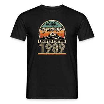 1989 - Männer T-Shirt - Schwarz - Vorne - AI Model Male 178 light (178cm)