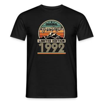 1992 - Männer T-Shirt - Schwarz - Vorne - AI Model Male 178 light (178cm)