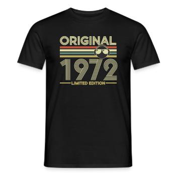1972 - Männer T-Shirt - Schwarz - Vorne - AI Model Male 178 light (178cm)