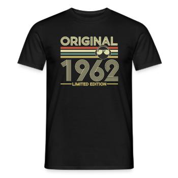 1962 - Men's T-Shirt - black - Front - AI Model Male 178 light (178cm)